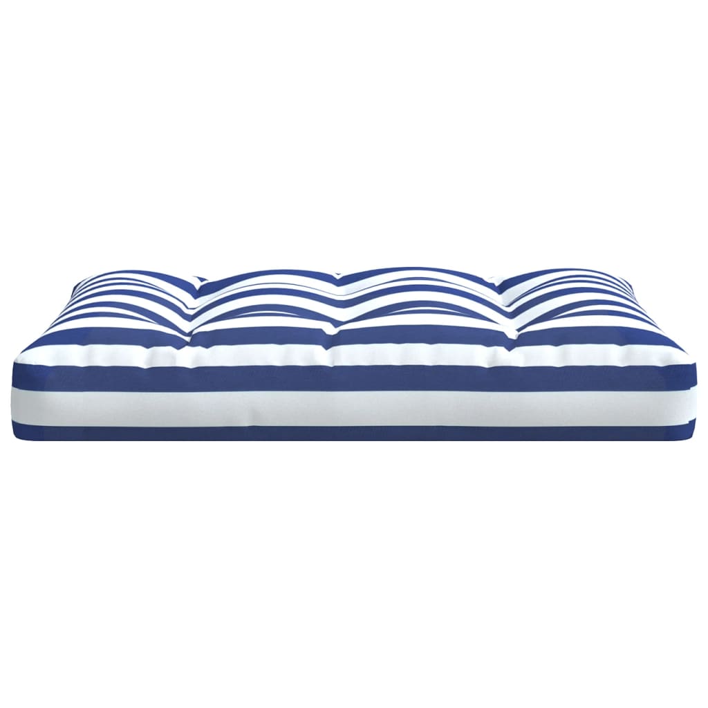 Kissen für Palettensofa 2 Stk. Blau & Weiß Gestreift Stoff