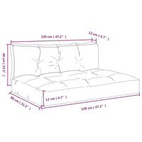 Thumbnail for Kissen für Palettensofa 2 Stk. Schwarz Karomuster Stoff