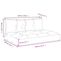 Thumbnail for Kissen für Palettensofa 2 Stk. Blatt-Motiv Stoff
