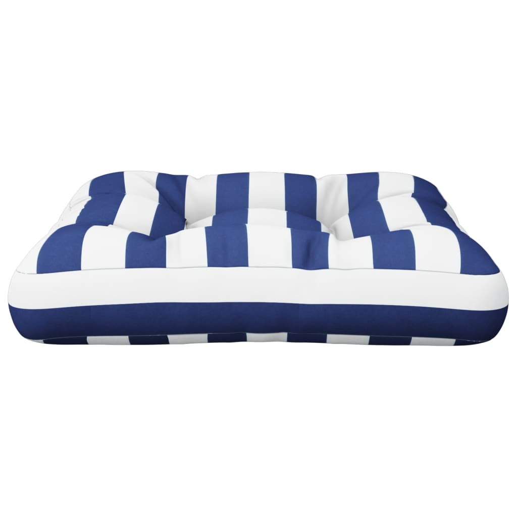 Palettenkissen Blau Weiß Gestreift 60x61,5x10 cm Oxford-Gewebe