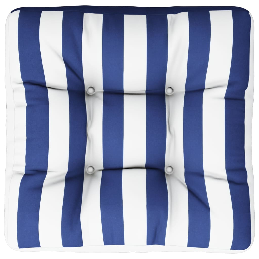 Palettenkissen Blau Weiß Gestreift 60x61,5x10 cm Oxford-Gewebe
