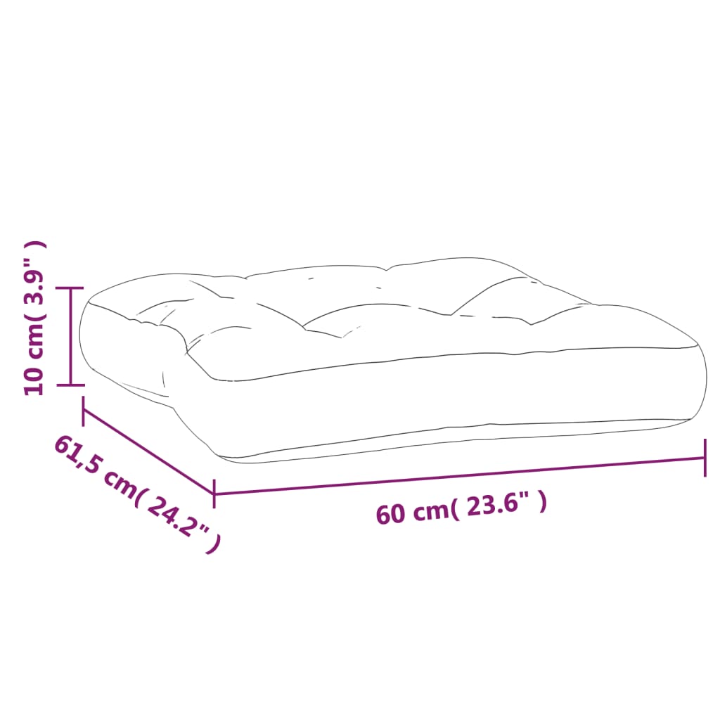 Palettenkissen Blattmuster 60x61,5x10 cm Oxford-Gewebe