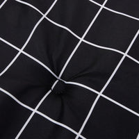 Thumbnail for Gartenstuhl-Kissen 6 Stk. Schwarz Karomuster 40x40x3 cm Stoff
