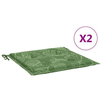 Thumbnail for Gartenstuhl-Kissen 2 Stk. Blattmuster 40x40x3 cm Stoff