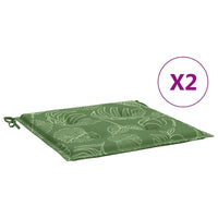 Thumbnail for Gartenstuhl-Kissen 2 Stk. Blattmuster 50x50x3 cm Stoff