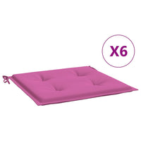 Thumbnail for Gartenstuhl-Kissen 6 Stk. Rosa 50x50x3 cm Stoff
