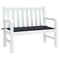 Thumbnail for Gartenbank-Auflage Schwarz Karomuster 120x50x3 cm Oxford-Gewebe