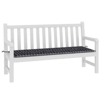 Thumbnail for Gartenbank-Auflage Schwarz Karomuster 150x50x3 cm Oxford-Gewebe