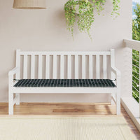 Thumbnail for Gartenbank-Auflage Schwarz Karomuster 150x50x3 cm Oxford-Gewebe