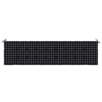 Thumbnail for Gartenbank-Auflage Schwarz Karomuster 200x50x3 cm Stoff