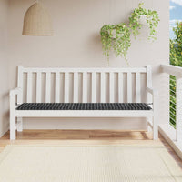 Thumbnail for Gartenbank-Auflage Schwarz Karomuster 200x50x3 cm Stoff