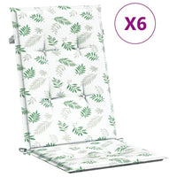Thumbnail for Hochlehner-Auflagen 6 Stk. Blattmuster Stoff
