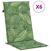 Thumbnail for Hochlehner-Auflagen 6 Stk. Blattmuster Stoff
