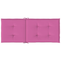 Thumbnail for Gartenstuhlauflagen für Hochlehner 2 Stk. Rosa 120x50x3cm Stoff