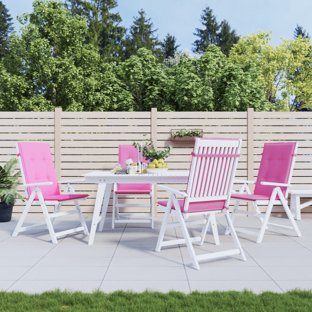 Hochlehner-Auflagen 4 Stk. Rosa Stoff
