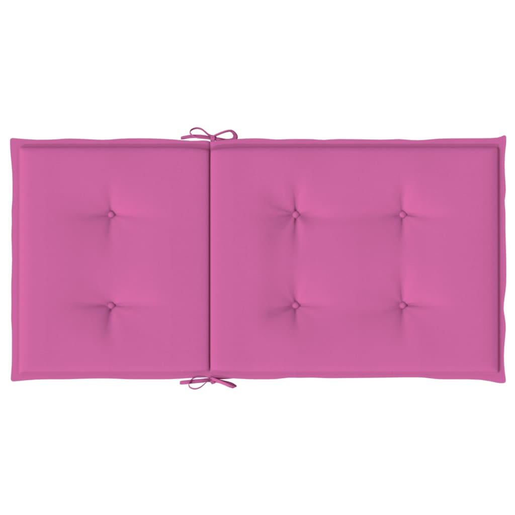 Niedriglehner-Auflagen 2 Stk. Rosa Stoff