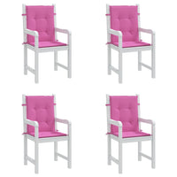 Thumbnail for Niedriglehner-Auflagen 4 Stk. Rosa Stoff