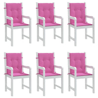 Thumbnail for Niedriglehner-Auflagen 6 Stk. Rosa Stoff