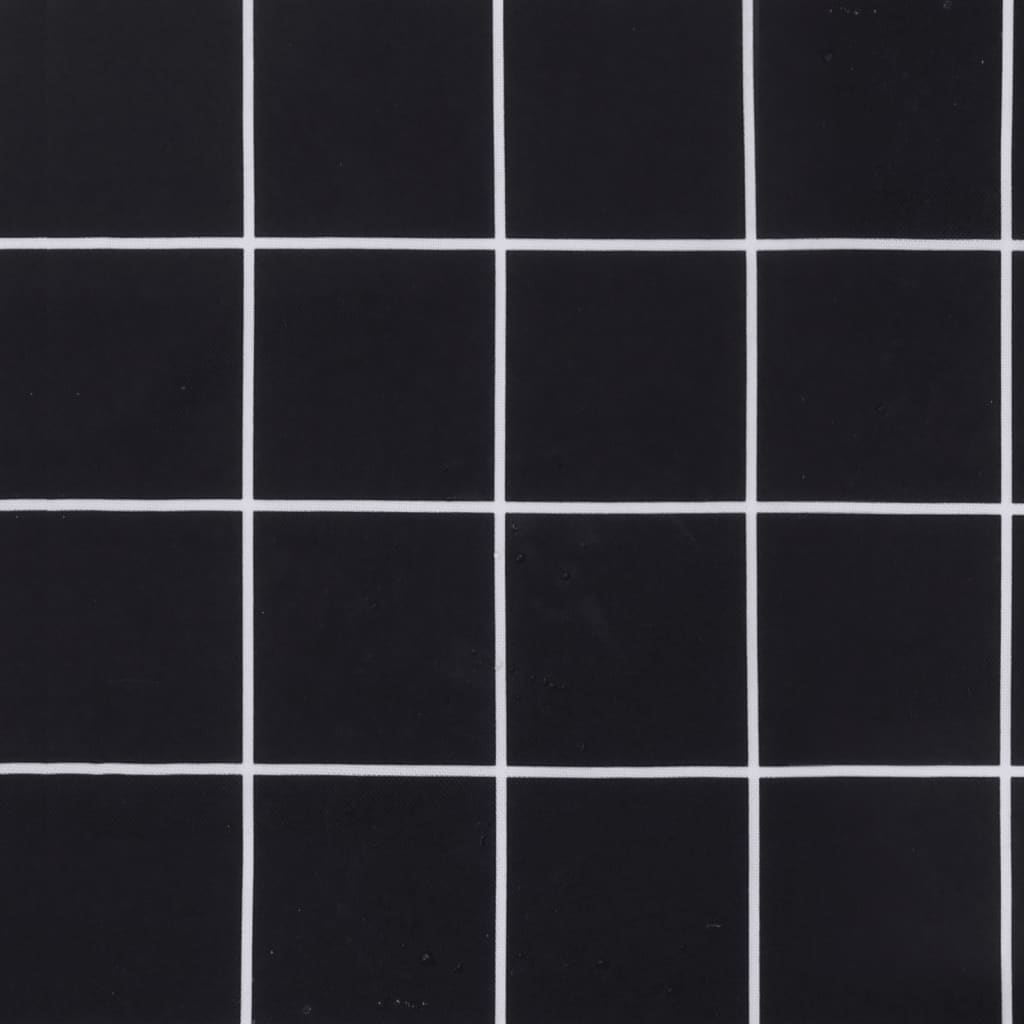 Stuhlkissen 6 Stk. Schwarz Karomuster 50x50x7 cm Stoff