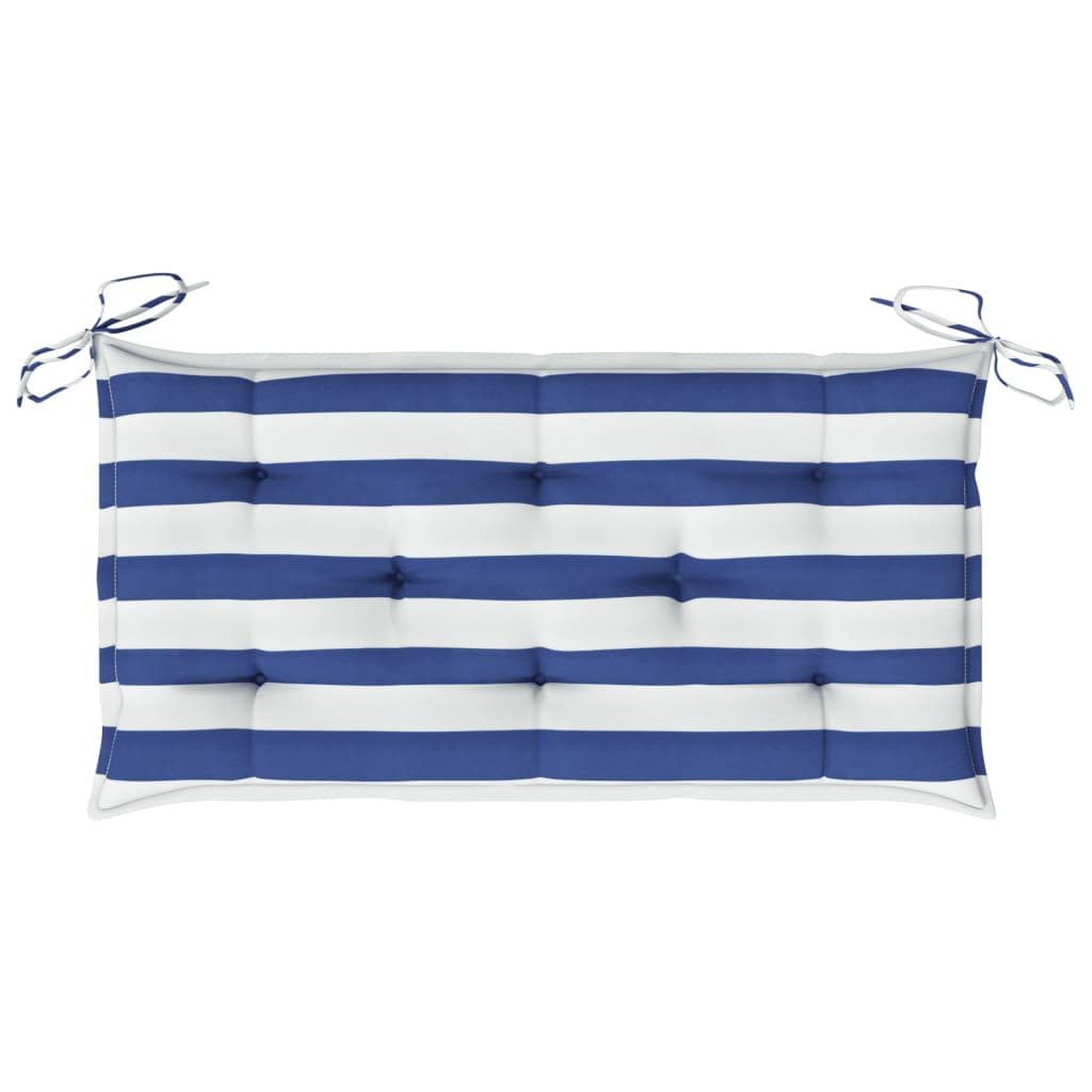 Bankauflage Blau & Weiß Gestreift 100x50x7 cm Stoff