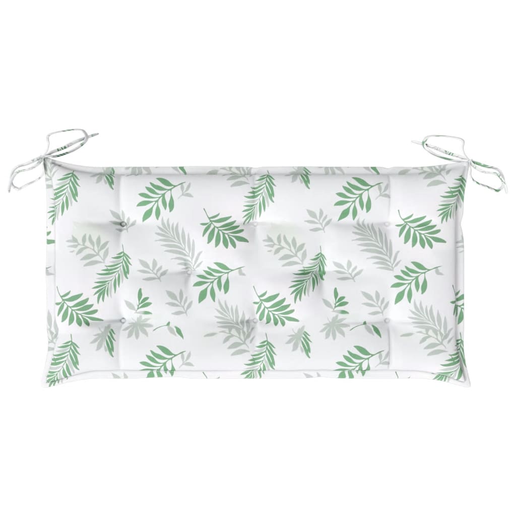 Bankauflage Blattmuster 100x50x7 cm Stoff
