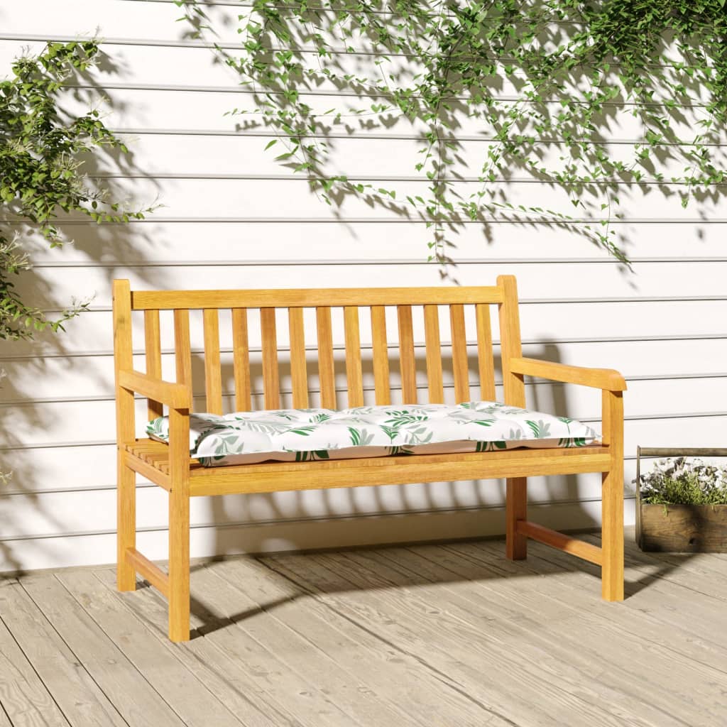 Bankauflage Blattmuster 100x50x7 cm Stoff