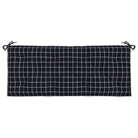 Thumbnail for Gartenbank-Auflage Schwarz Karomuster 120x50x7 cm Stoff