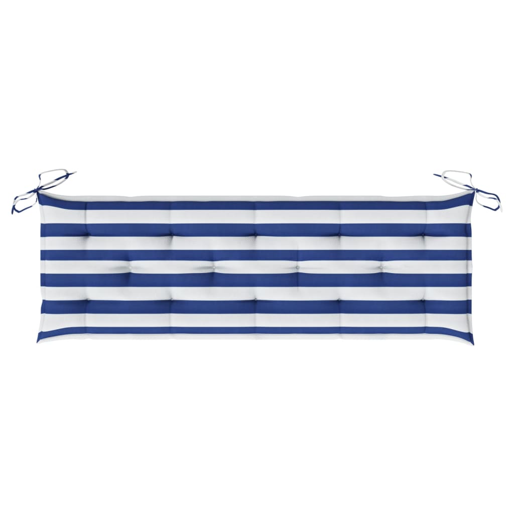 Bankauflage Blau & Weiß Gestreift 150x50x7 cm Stoff