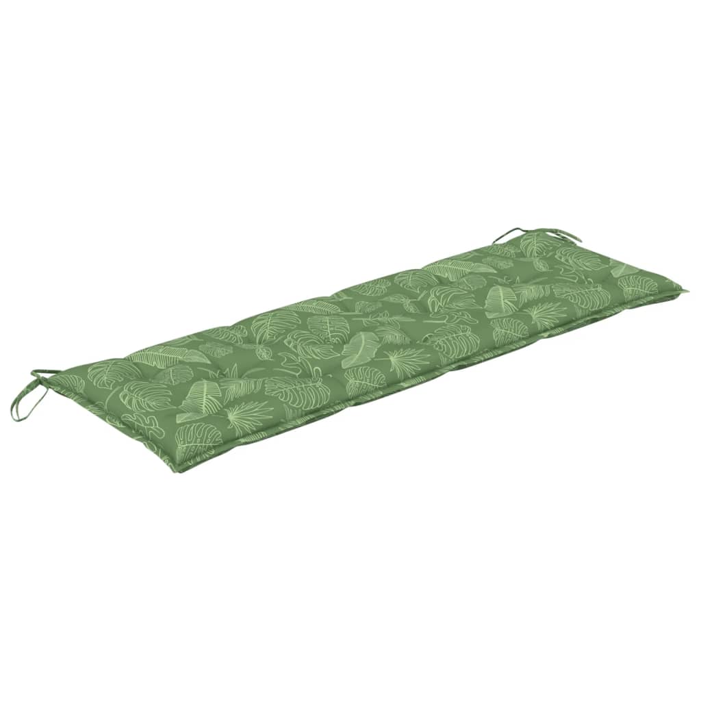 Bankauflage Blattmuster 150x50x7 cm Stoff