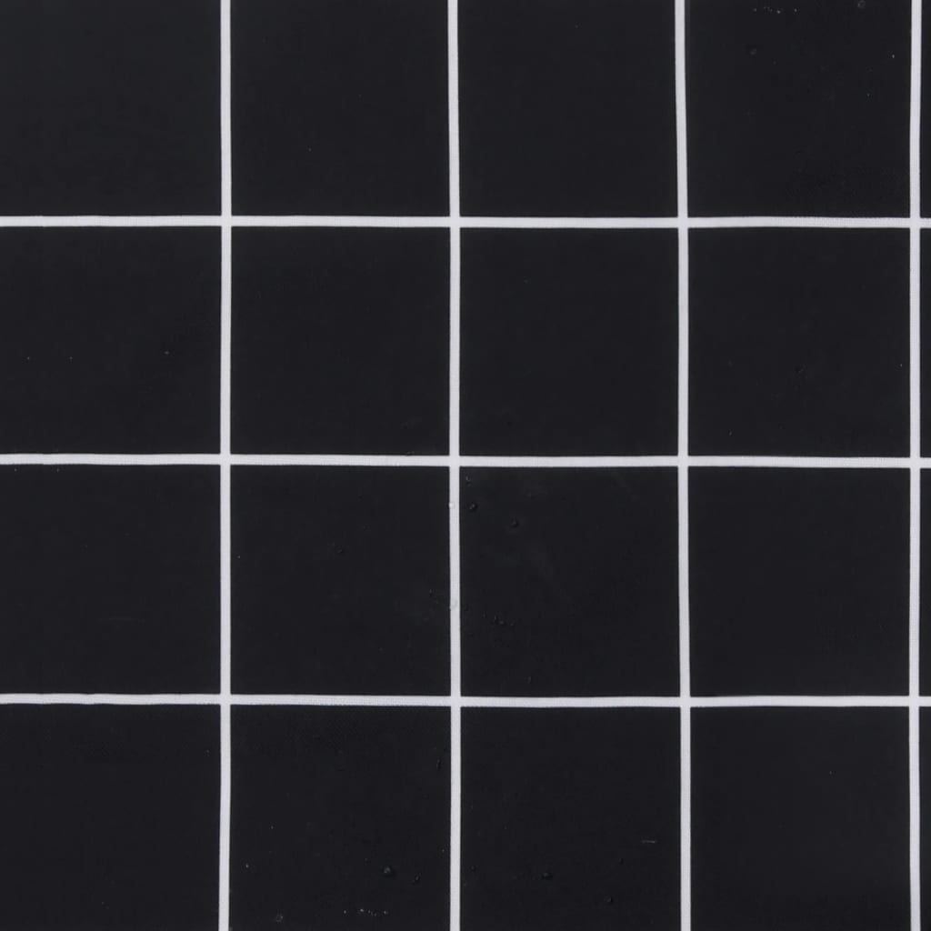 Bankauflage Schwarz Karomuster 180x50x7 cm Stoff