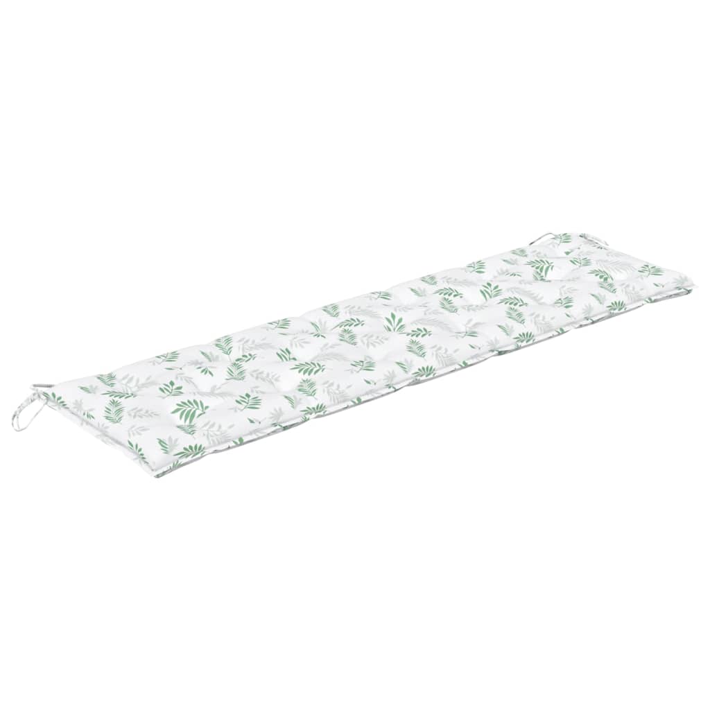 Bankauflage Blattmuster 180x50x7 cm Stoff