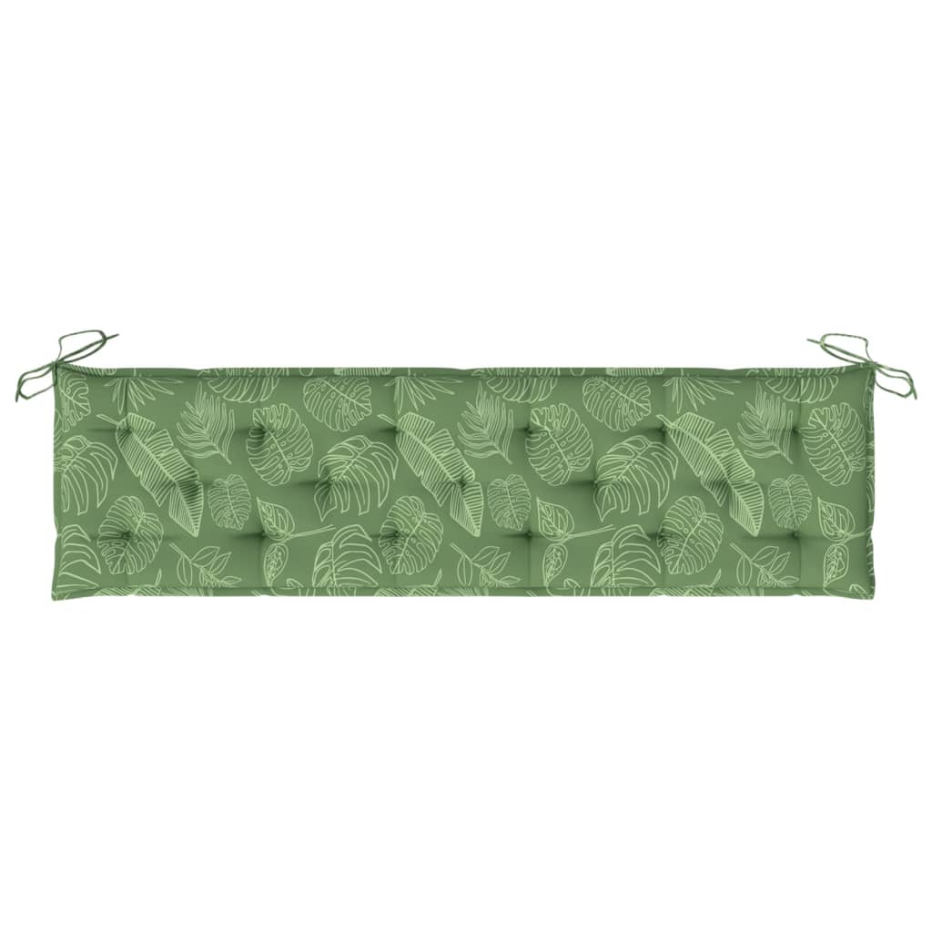 Bankauflage Blattmuster 180x50x7 cm Stoff