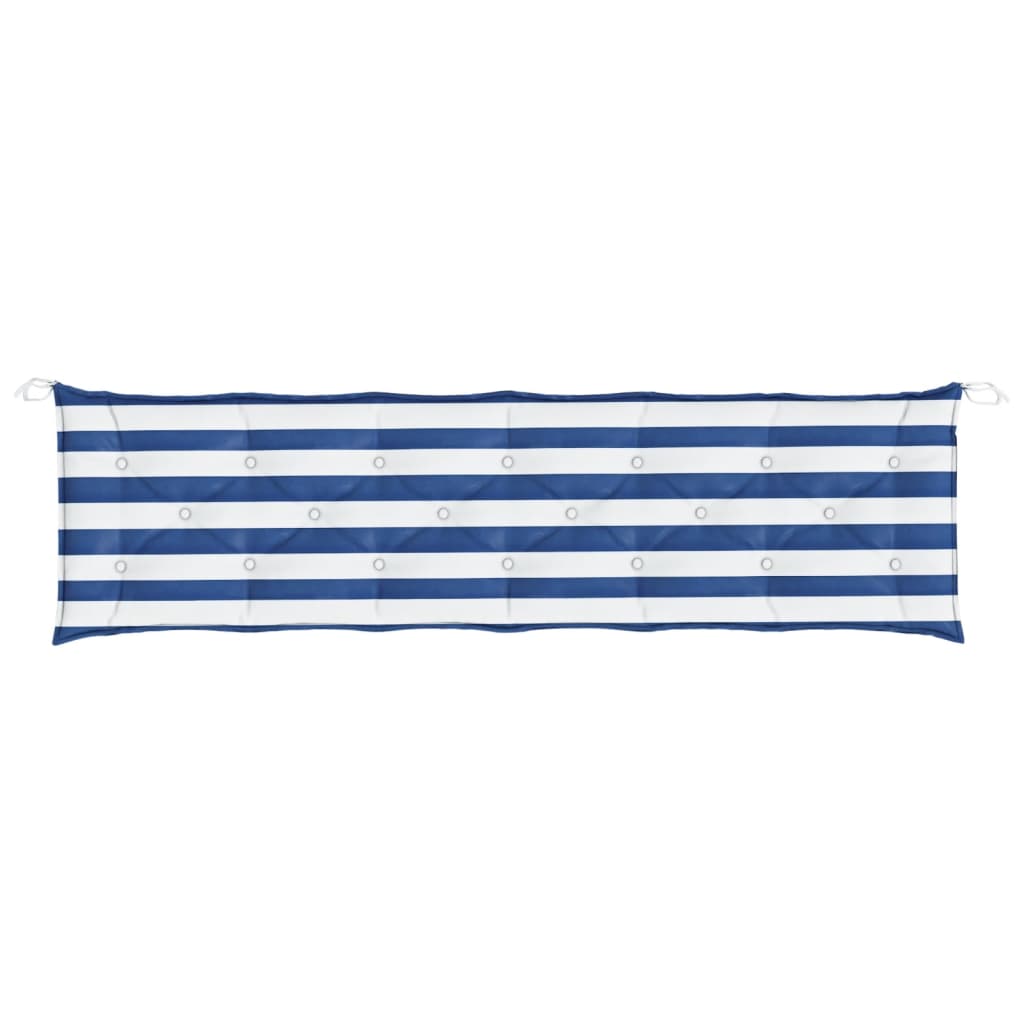 Gartenbank-Auflage Blau&Weiß Gestreift 200x50x7 cm Stoff