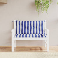 Thumbnail for Gartenbank-Auflagen 2-tlg. Blau&Weiß Gestreift 100x50x7cm Stoff