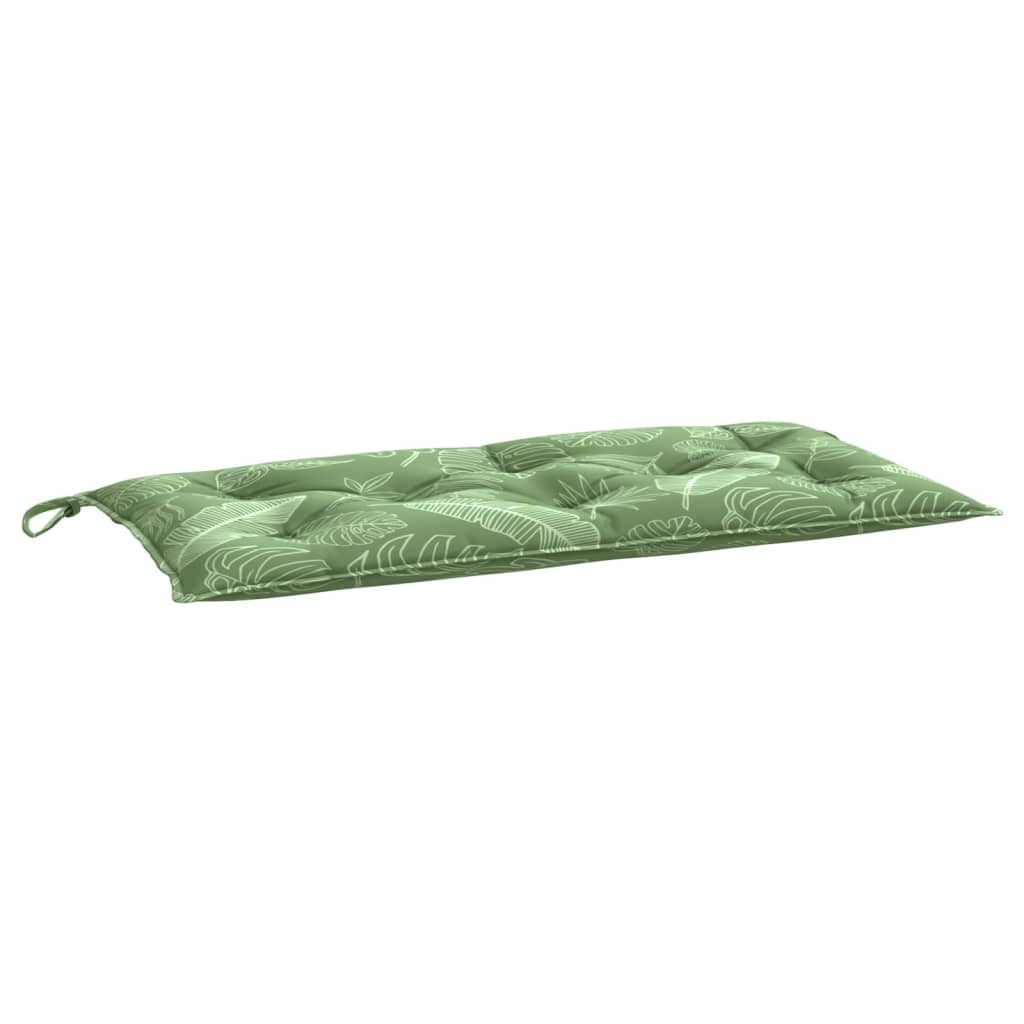 Gartenbank-Auflagen 2-tlg. Blattmuster 100x50x7 cm Stoff