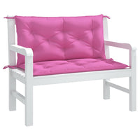 Thumbnail for Gartenbank-Auflagen 2-tlg. Rosa 100x50x7 cm Stoff