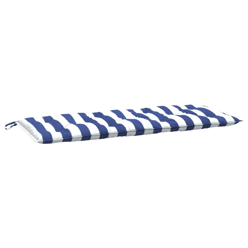 Gartenbank-Auflagen 2-tlg. Blau&Weiß Gestreift 120x50x7cm Stoff