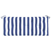 Thumbnail for Gartenbank-Auflagen 2-tlg. Blau&Weiß Gestreift 120x50x7cm Stoff