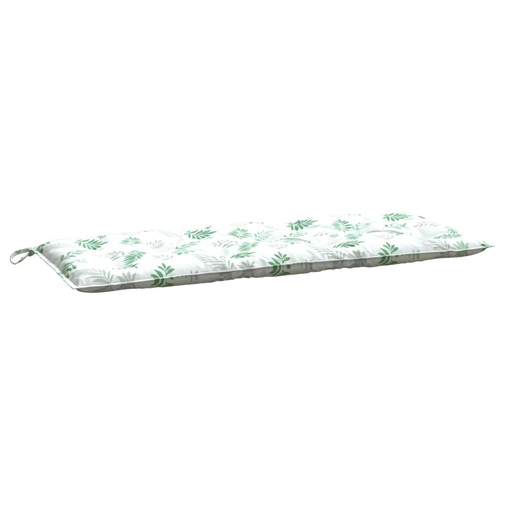 Gartenbank-Auflagen 2-tlg. Blattmuster 120x50x7 cm Stoff