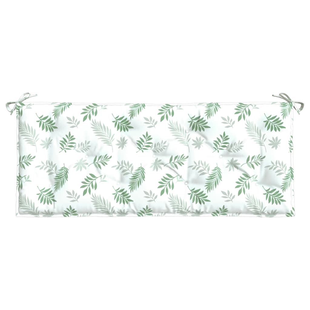 Gartenbank-Auflagen 2-tlg. Blattmuster 120x50x7 cm Stoff
