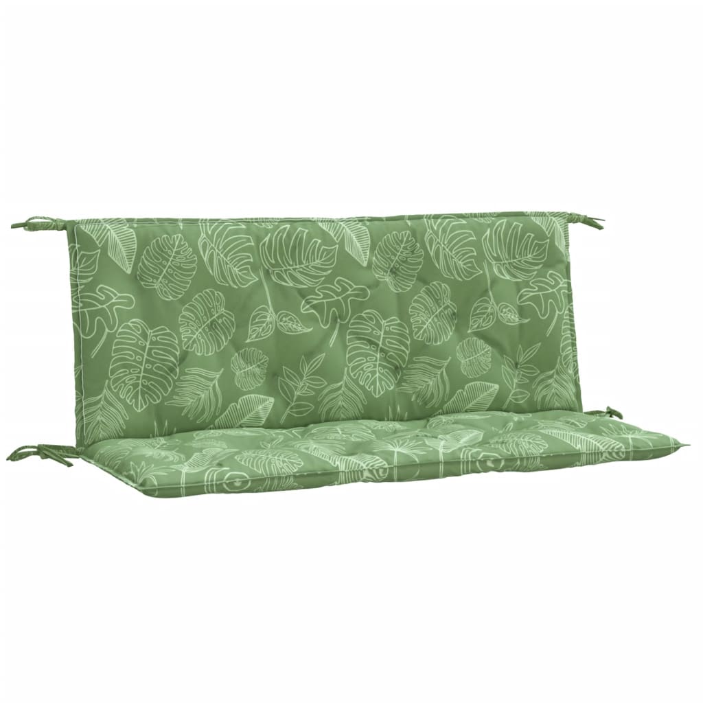 Gartenbank-Auflagen 2-tlg. Blattmuster 120x50x7 cm Stoff
