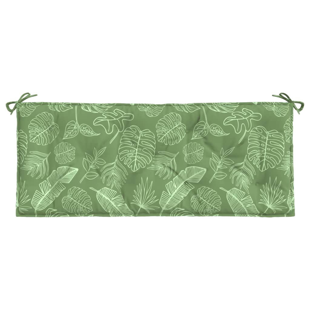 Gartenbank-Auflagen 2-tlg. Blattmuster 120x50x7 cm Stoff