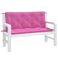 Thumbnail for Gartenbank-Auflagen 2-tlg. Rosa 120x50x7 cm Stoff