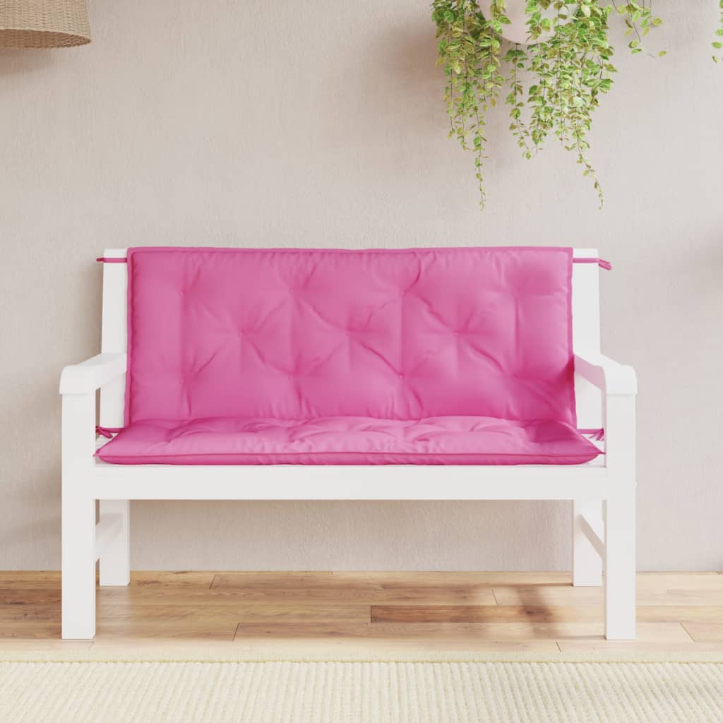 Gartenbank-Auflagen 2-tlg. Rosa 120x50x7 cm Stoff