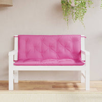 Thumbnail for Gartenbank-Auflagen 2-tlg. Rosa 120x50x7 cm Stoff