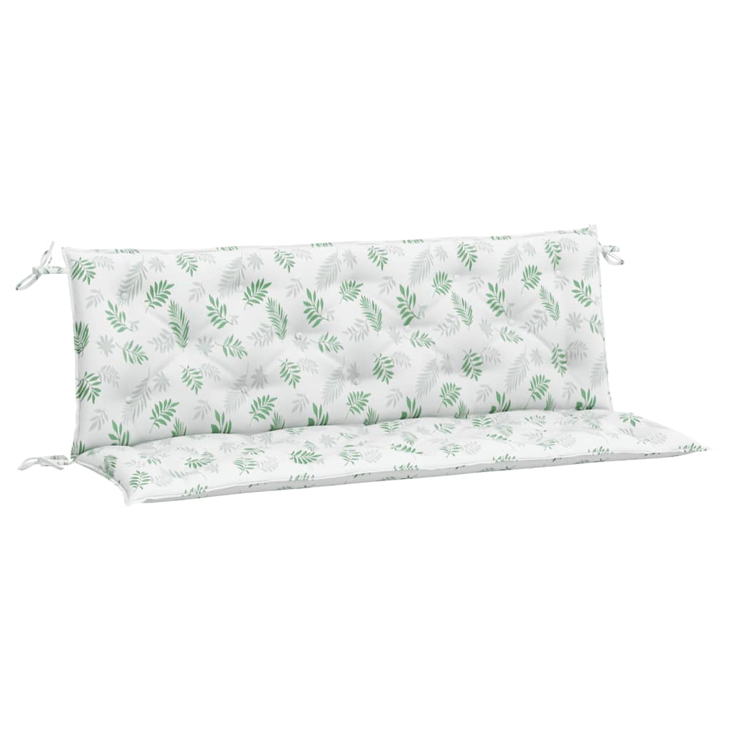 Gartenbank-Auflagen 2-tlg. Blattmuster 150x50x7 cm Stoff