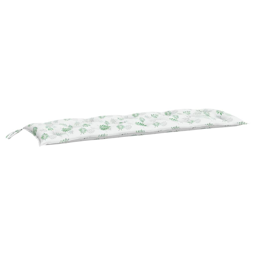 Gartenbank-Auflagen 2-tlg. Blattmuster 150x50x7 cm Stoff