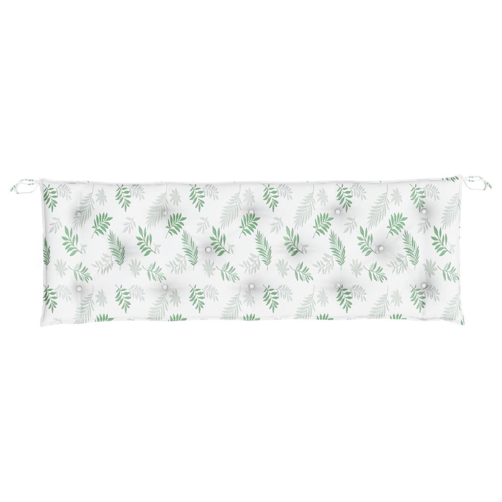 Gartenbank-Auflagen 2-tlg. Blattmuster 150x50x7 cm Stoff