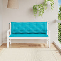 Thumbnail for Gartenbank-Auflagen 2-tlg. Türkis 150x50x7 cm Stoff