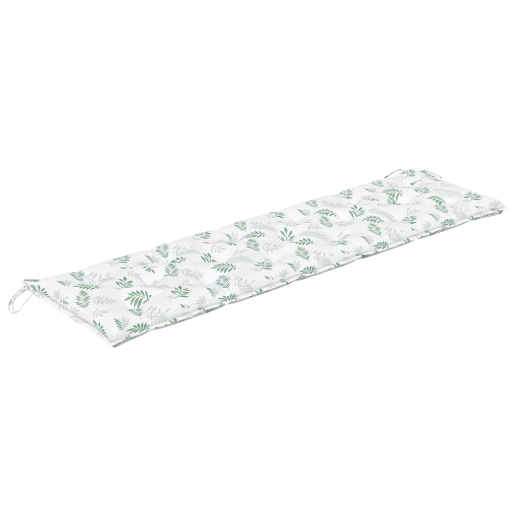 Bankauflagen 2 Stk. Blattmuster 180x50x7 cm Stoff